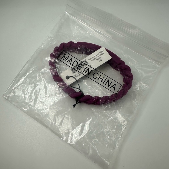 Marc by Marc Jacobs Purple Braided Silicone Bracelet NWT - Picture 2 of 6